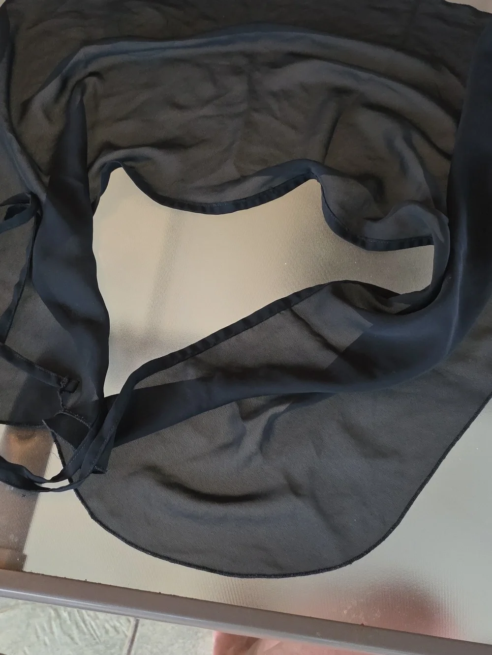 Black Sheer Wrap Skirt with Ties & Danskin White‎ Opaque Tights Size 7-10